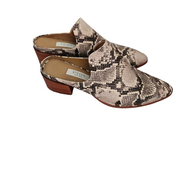 Steven New York ‎ Mules Snake Print Women's Size 11 - Picture 1 of 5